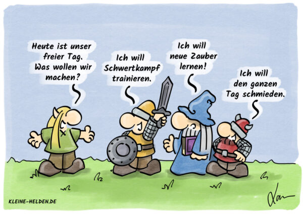 Kleine Helden Cartoon - 343 - Freizeit
