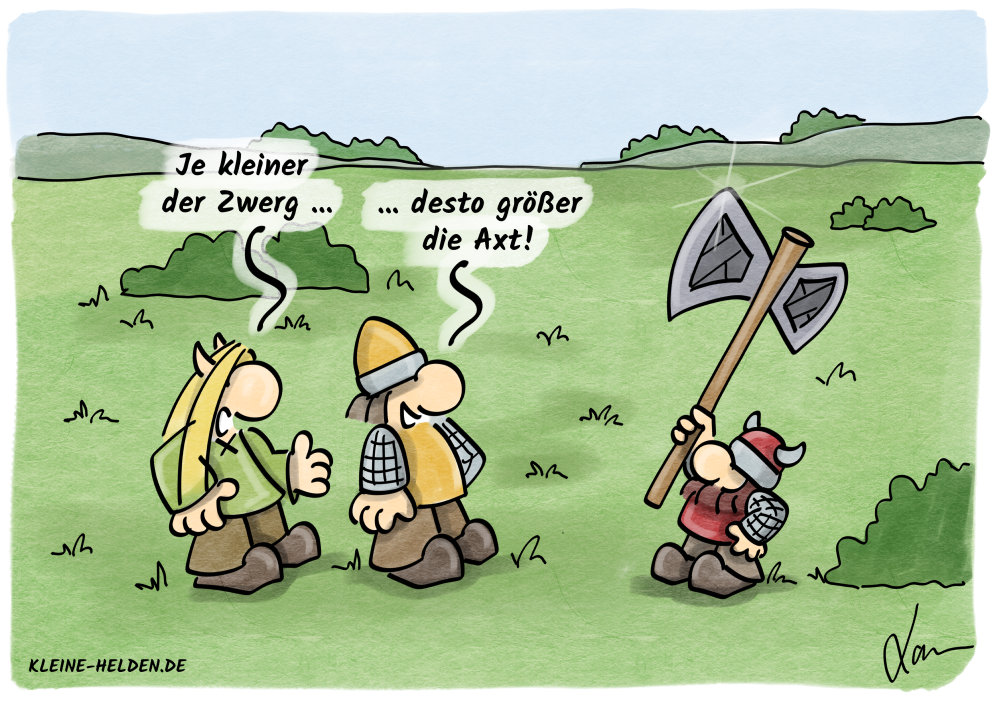 Kleine Helden Cartoon - 344 - Große Waffen