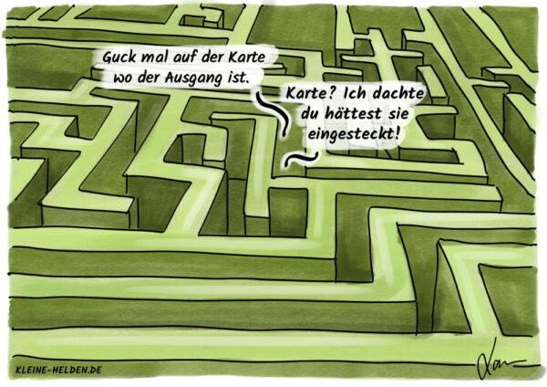 Kleine Helden Cartoon - 349 - Labyrinth