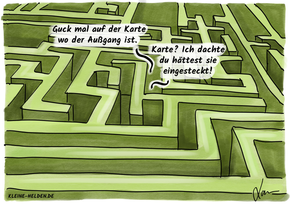Kleine Helden Cartoon - 349 - Labyrinth
