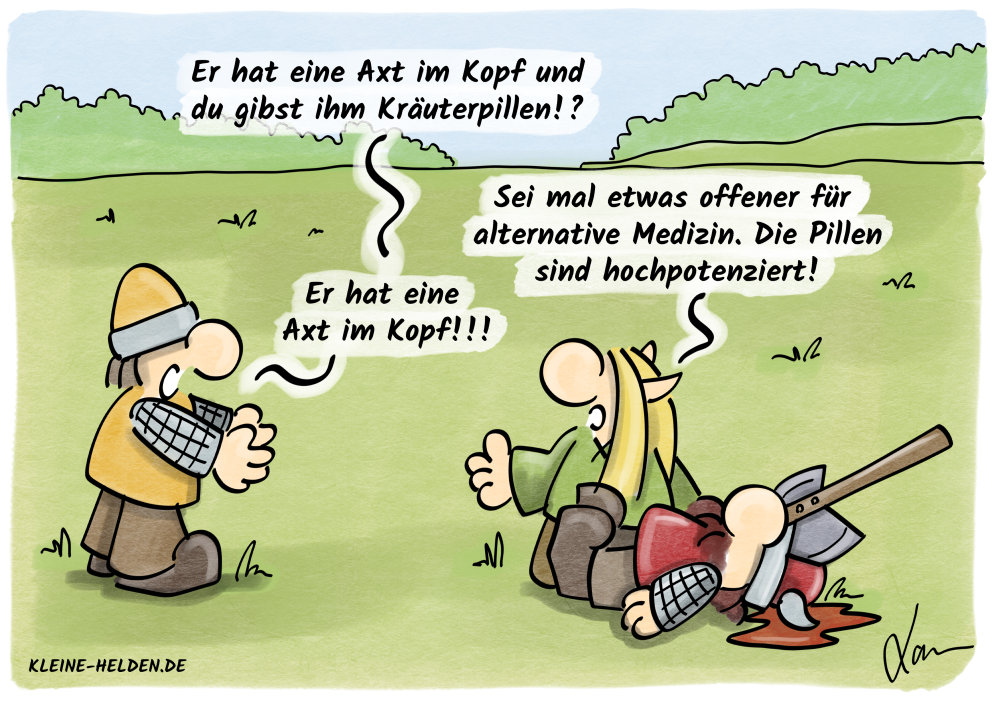 Kleine Helden Cartoon - 351 - Alternativmedizin
