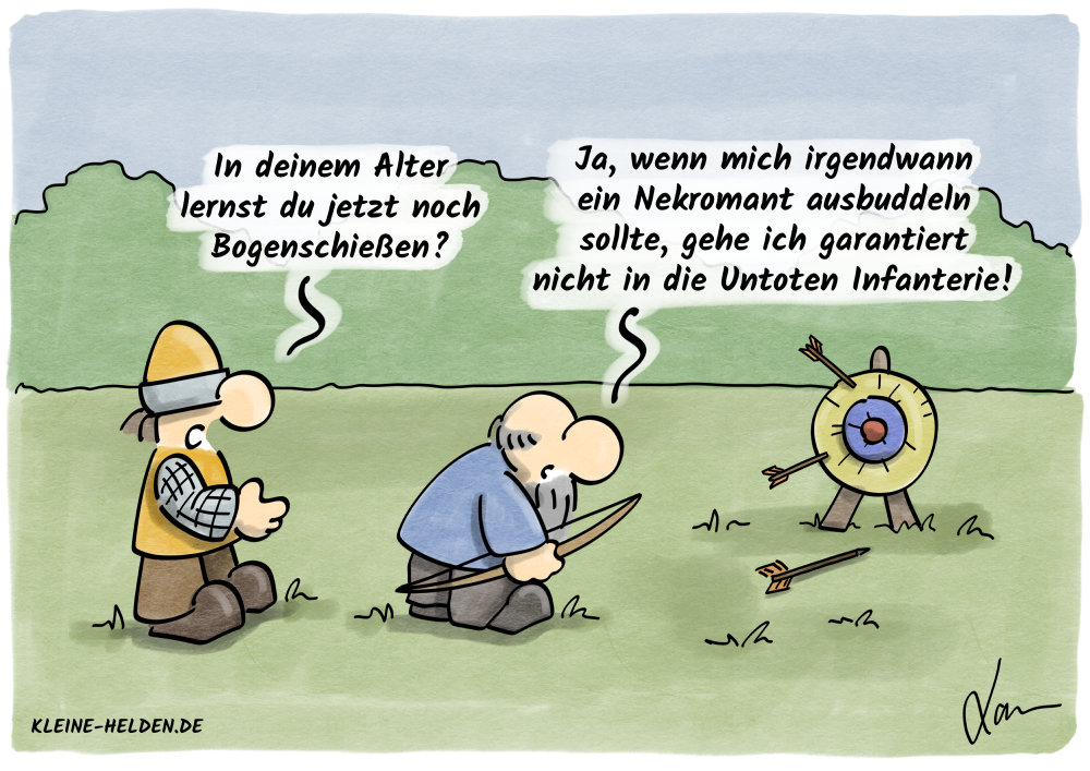 Kleine Helden Cartoon - 356 - Weiterbildung