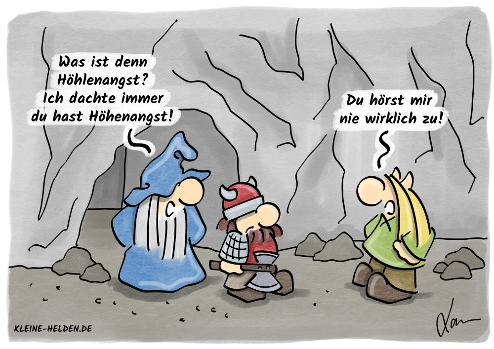 Kleine Helden Cartoon - 360 - Höhlenangst